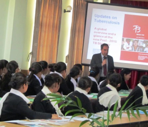 Dr. Giampaolo Mezzabotta, Medical Officer, WHO-NTP Nepal, delivering his presentation